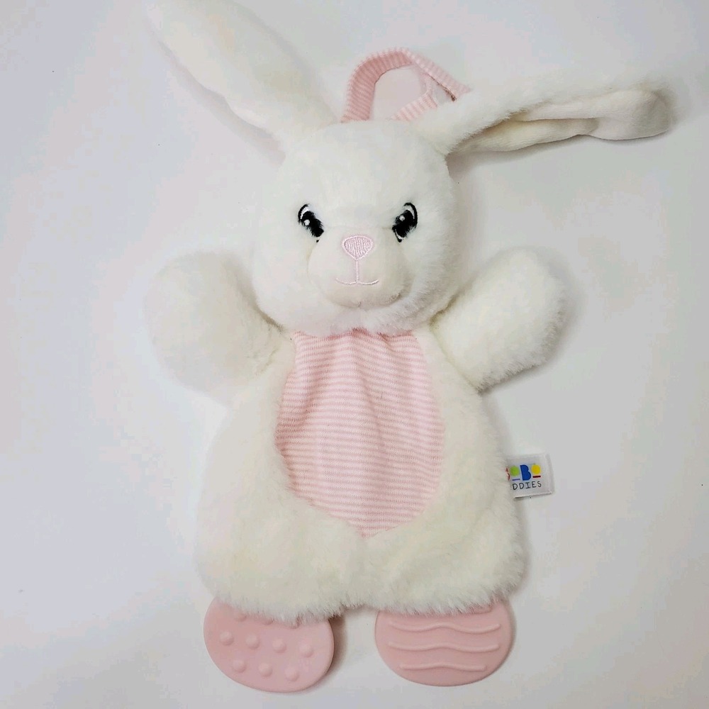 Bobo Buddies Bunny Rabbit Baby Security Blanket Lovey Teether‎ Plush Soft Toy